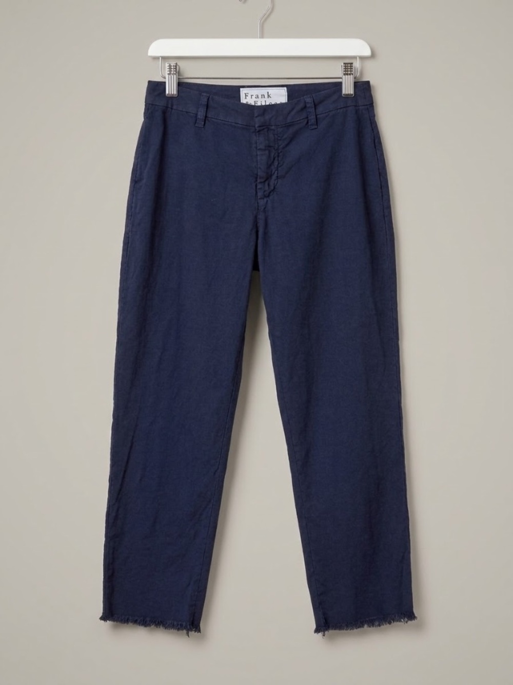 Frank & Eileen Wicklow Italian Cropped Chino Pants Navy Size 6